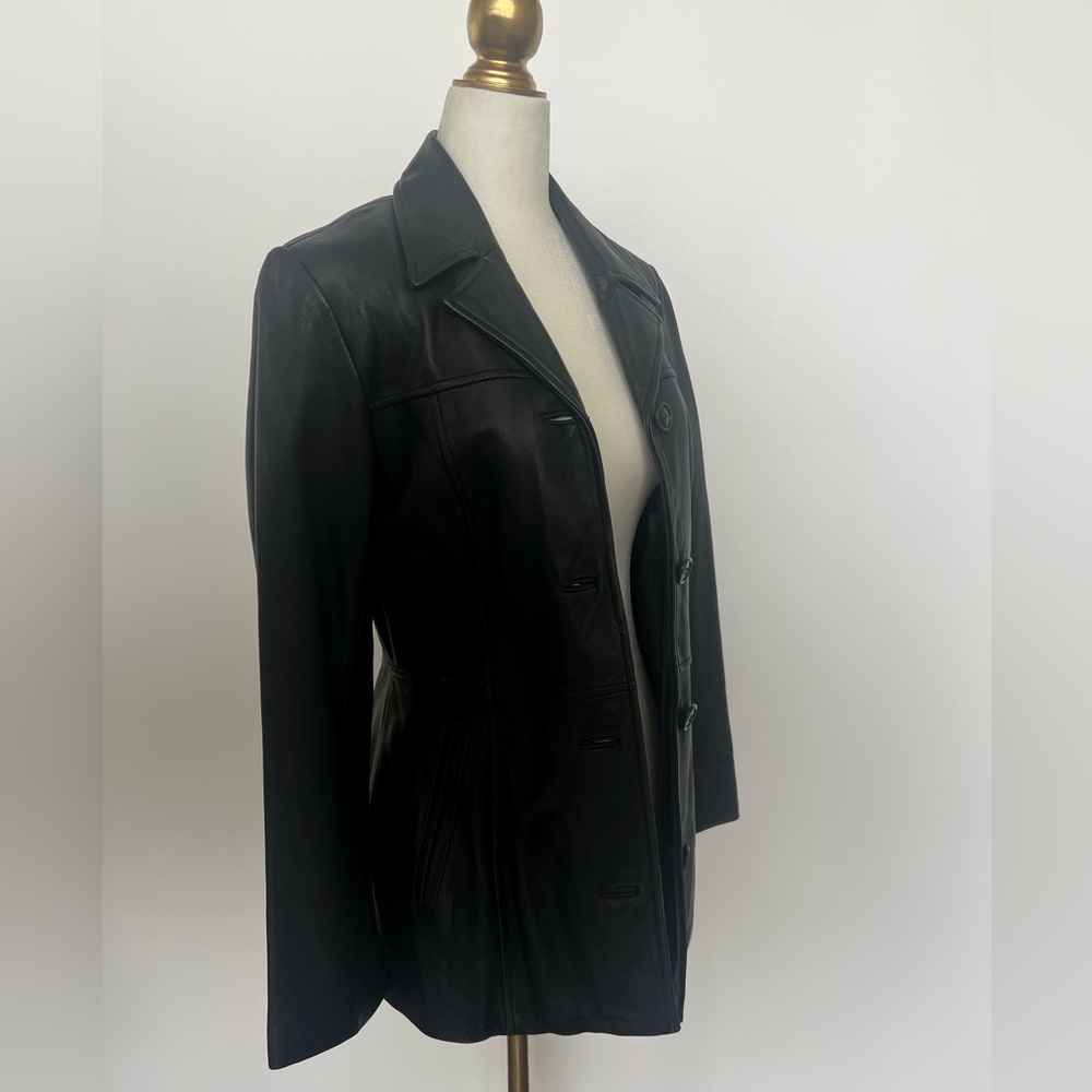 Women's Black Danier Designed in Canada Leather Jacket